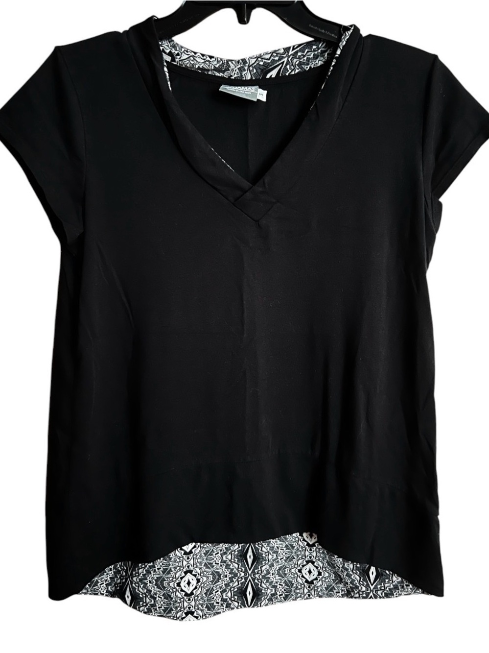 Majamas Women’s Black and White Maternity Pajama Top Size Small